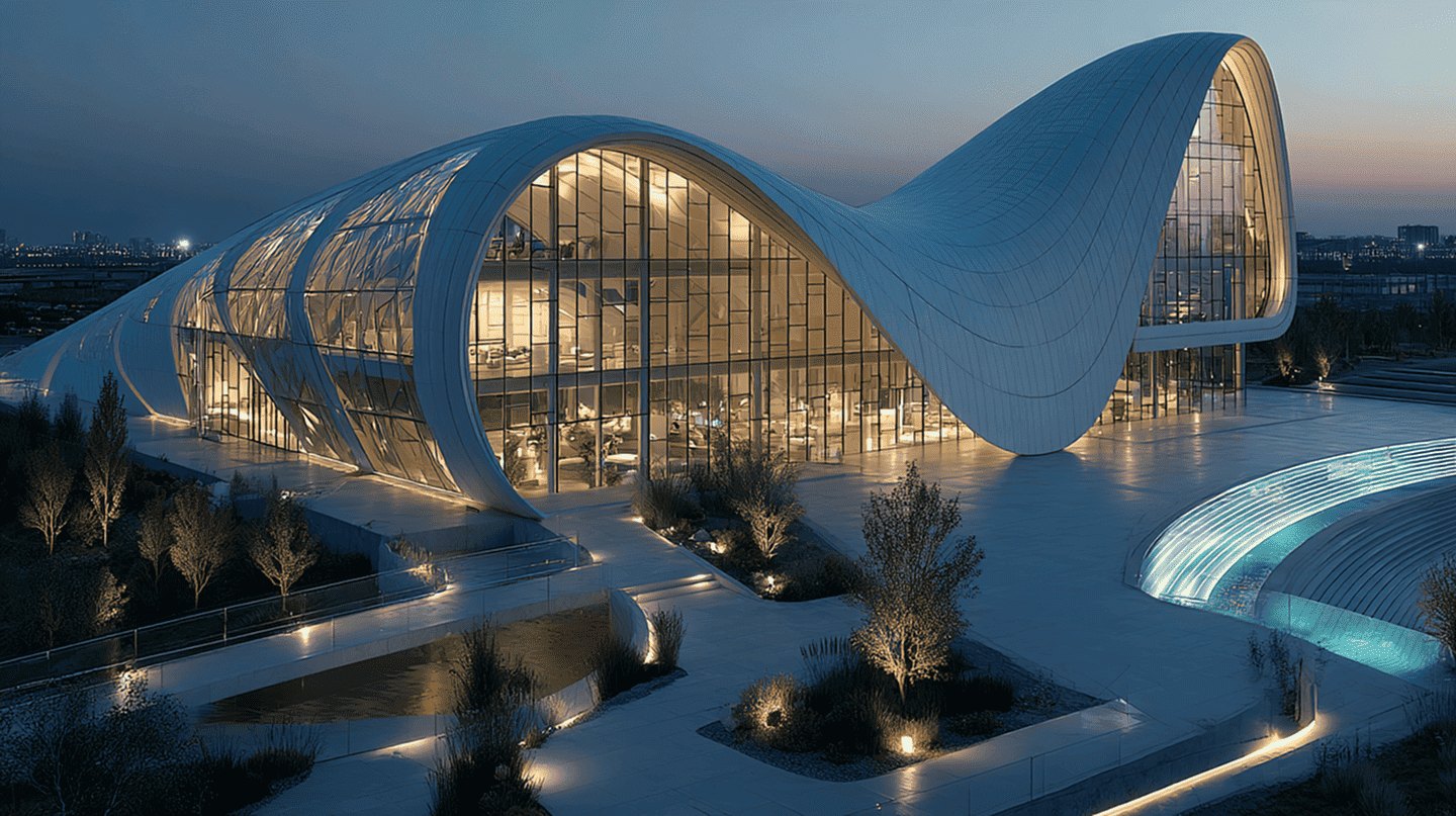 未来的なパビリオンイメージ