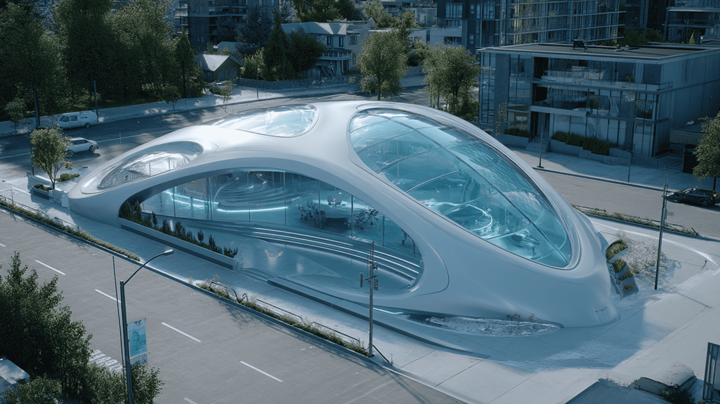 未来的なパビリオンイメージ