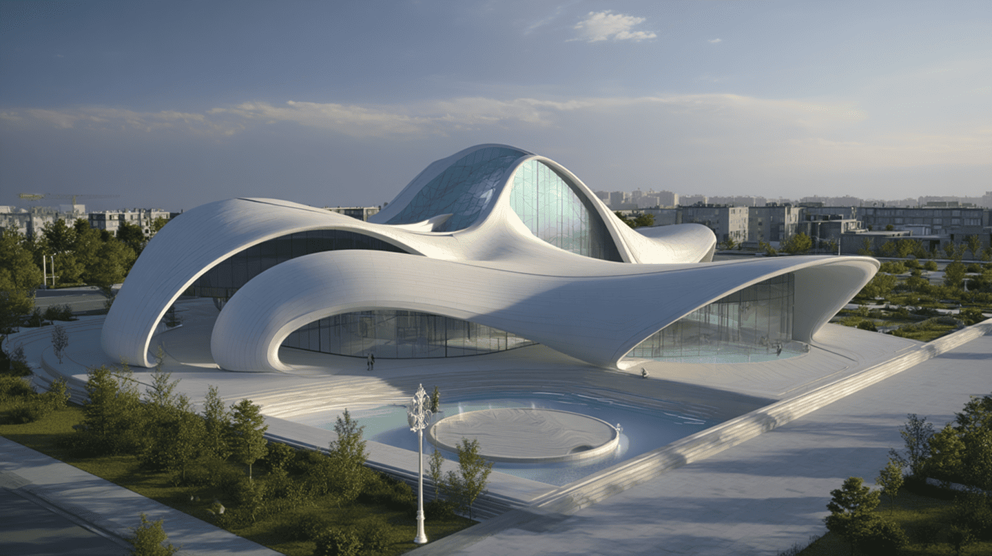 未来的なパビリオンイメージ